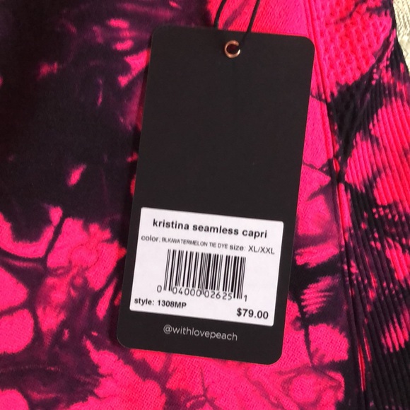 Peach capri leggings - Picture 2 of 3